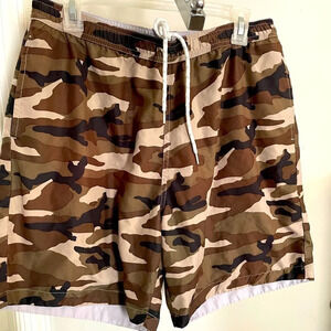 Islandia Clothing Co. Men’s swim shorts M reversible draw string 2 side pockets